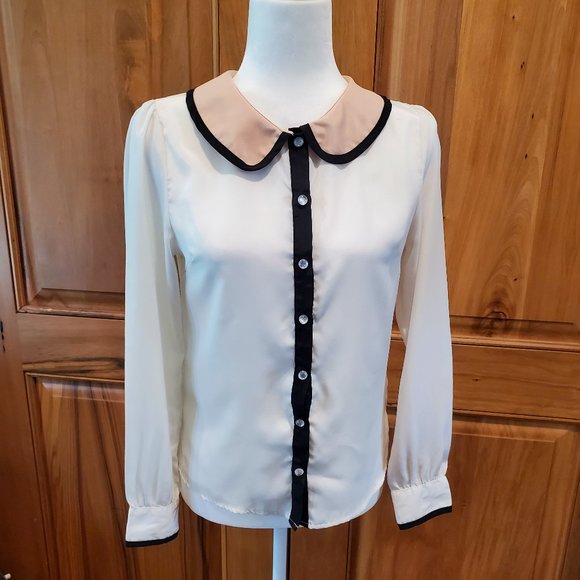 Button Up Trendy Blouse - Picture 8 of 12